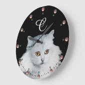 Grande Horloge Ronde LA REINE DES CHAUSSURES BLANCHES MONOGRAMME, pierr (Angle)