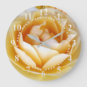 Grande Horloge Ronde La rose jaune