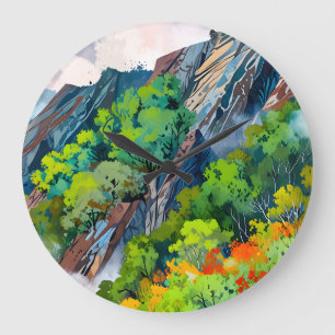 Grande Horloge Ronde La toile de la nature