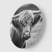 Grande Horloge Ronde La vache des Highlands (Angle)