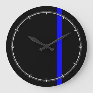 Grande Horloge Ronde La verticale mince symbolique de Blue Line