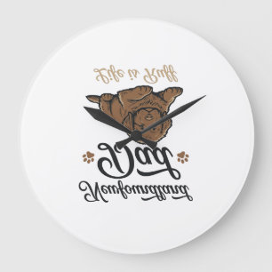 Grande Horloge Ronde La vie de papa Terre-Neuve est rude Vintage T-shir