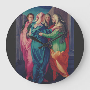 Grande Horloge Ronde La Visitation par Pontormo Art Fin Maniériste