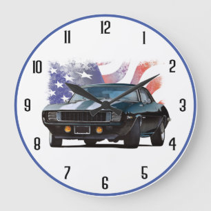 Grande Horloge Ronde La voiture américaine de muscle