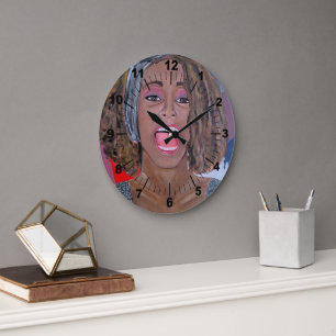 Grande Horloge Ronde La Voix Peinture par Alfred Fox
