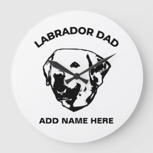 Grande Horloge Ronde Labrador Papa