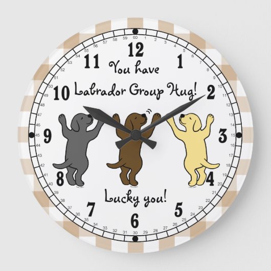Grande Horloge Ronde Labrador Puppies (Recto)