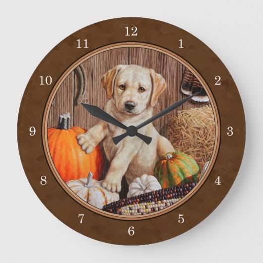 Grande Horloge Ronde Labrador Retriever (Recto)