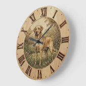 Grande Horloge Ronde  Labrador Retriever - Wall Clock  (Angle)