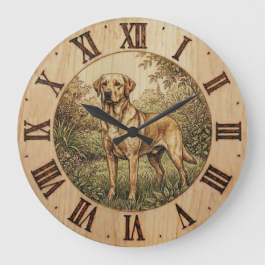 Grande Horloge Ronde  Labrador Retriever - Wall Clock  (Recto)