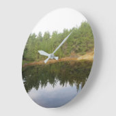 Grande Horloge Ronde Lac de réflexion des pins (Angle)