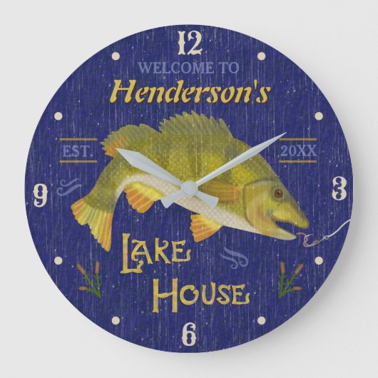 Grande Horloge Ronde Lac House Rustic Nom (Recto)
