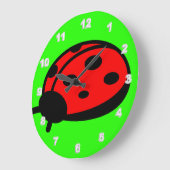 Grande Horloge Ronde Lady Bug Acrylic Wall Clock (Angle)