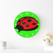 Grande Horloge Ronde Lady Bug Acrylic Wall Clock (Maison)