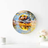 Grande Horloge Ronde Ladybug sous la pluie (Maison)