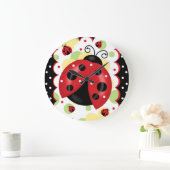 Grande Horloge Ronde Ladybug Wall (Maison)