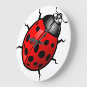 Grande Horloge Ronde Ladybug Wall (Angle)