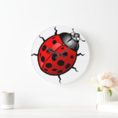 Grande Horloge Ronde Ladybug Wall (Maison)