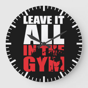 Grande Horloge Ronde Laissez Tout Dans La Salle De Sport - Exercice De