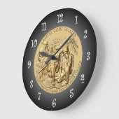 Grande Horloge Ronde Lakota Code Talkers Médaille de bronze ~ (Angle)