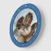 Grande Horloge Ronde L'Amour et Psyche de Bouguereau, enfants (Cupid) (Angle)