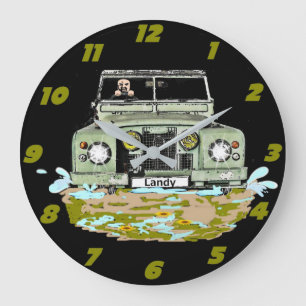 Grande Horloge Ronde Land Rover Series Wall Clock