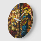 Grande Horloge Ronde L'Annonciation En Couleurs Multiples (Angle)