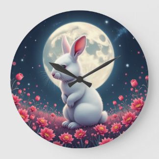 Grande Horloge Ronde lapin