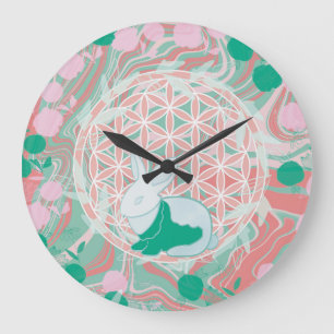 Grande Horloge Ronde Lapin