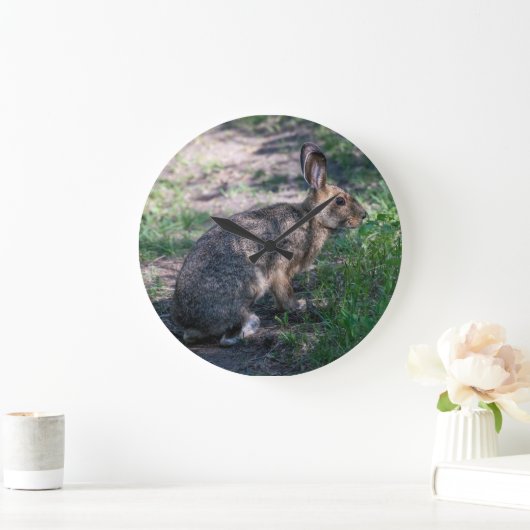 Grande Horloge Ronde Lapin Brown, Repos dans la nature (Maison)