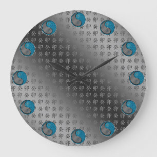Grande Horloge Ronde Lapin d'eau