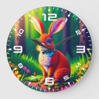 Lapin Rouge assis sur l'herbe