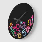 Grande Horloge Ronde Late Anyway Chute Numbers Funny Gravity Clock (Angle)