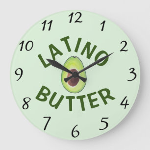 Grande Horloge Ronde Latino Butterwall Clock