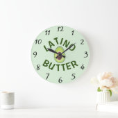 Grande Horloge Ronde Latino Butterwall Clock (Maison)