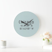 Grande Horloge Ronde Latitude de Chicago (Maison)