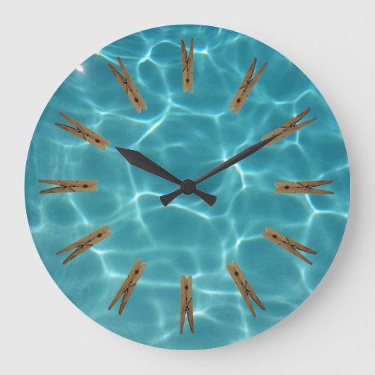 Grande Horloge Ronde Laundry Room Clothespin (Recto)