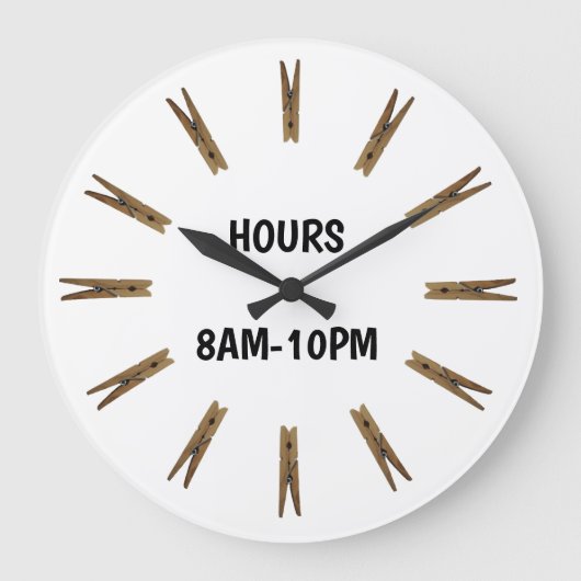 Grande Horloge Ronde Laundry Room Hours Sign (Recto)