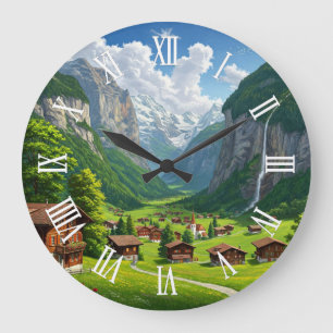 Grande Horloge Ronde Lauterbrunnen Suisse Travel
