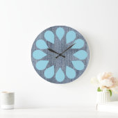 Grande Horloge Ronde Lave-linge Salle Denim Cycle de rotation (Maison)