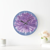 Grande horloge ronde "Lavender Flower" (Maison)