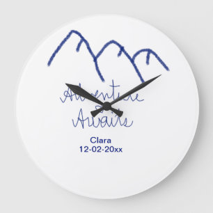 Grande Horloge Ronde L'aventure attend le cœur de la montagne bleue ajo