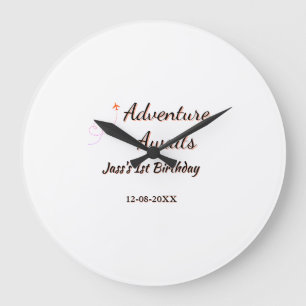 Grande Horloge Ronde L'aventure attend planificateur de date de nom d'a