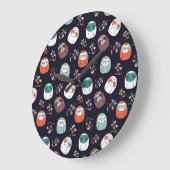 Grande Horloge Ronde Lazy Sloth (Angle)