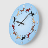 Grande Horloge Ronde Le Clock de Horses (Angle)