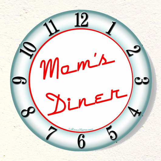 Grande Horloge Ronde Le Clock de Maman Diner