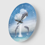 Grande Horloge Ronde Le coeur des Dolphins (Angle)