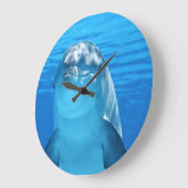 Grande Horloge Ronde Le dauphin face proche (Angle)