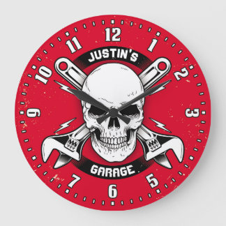 Grande Horloge Ronde Le garage usine le Rétro-Style de Personalizable