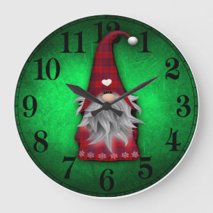 Grande Horloge Ronde Le Gnome de Noël